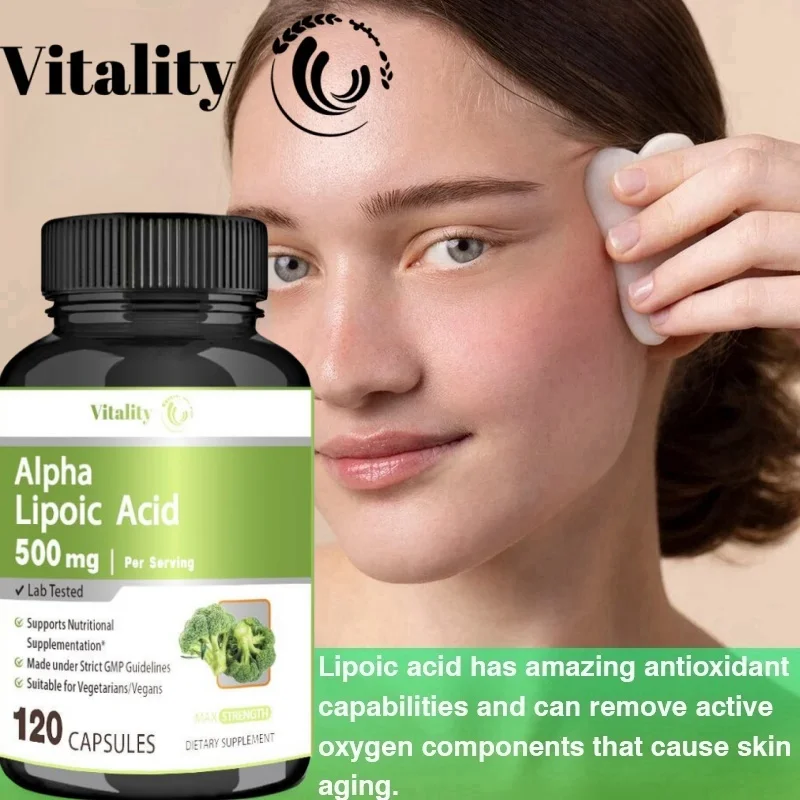 Vitality Alpha Lipoic Acid - Promotes Neurological Health, Cardiovascular and Carbohydrate Support