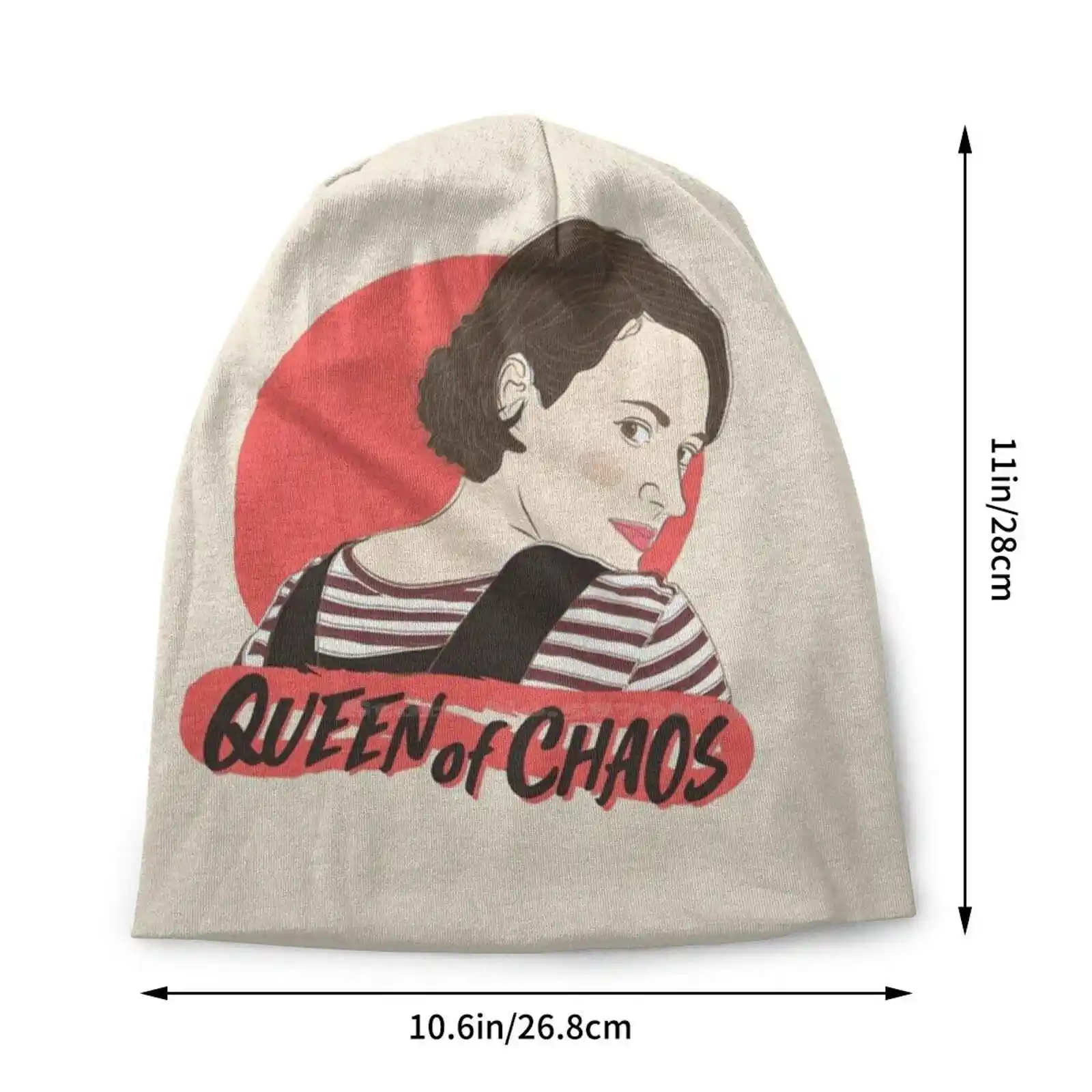 Queen Of Chaos Knitted Hat Warm Beanie Outdoor Caps Fleabag British Comedy Tv Shows Pop Art British Uk Phoebe Waller Bridge