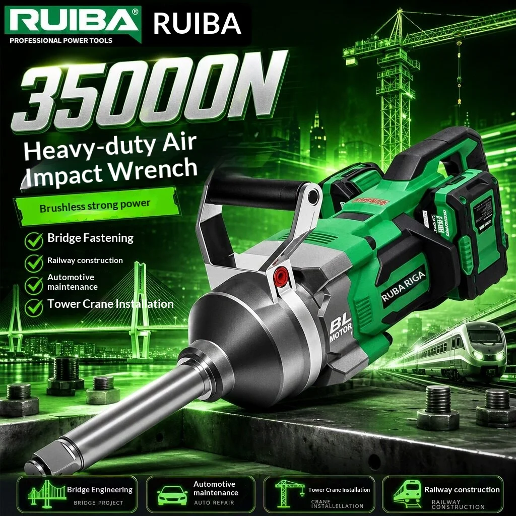 RUIBA electric wrench RB-828L brushless lithium electric impact wrench 3500n heavy tire auto repair air cannon