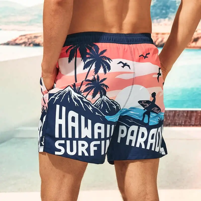 Gailang-Boxer de natation coupe carrée pour homme, maillot de bain à séchage rapide, slip de surf, bermuda