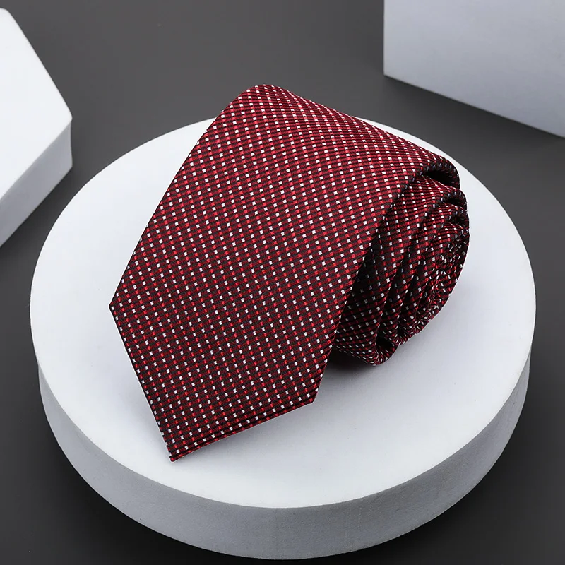 عالية الجودة نقطة صغيرة نمط 100% الحرير الرجال ربطة العنق الأعمال مأدبة قميص ملحق 8 سنتيمتر واسعة اليدوية معقود رابطة عنق حريرية #3
