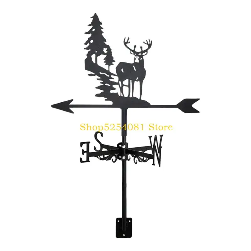 AXYC Iron Rooster Metal Weather Vane Family Name Wind Direction Light Weather Roof