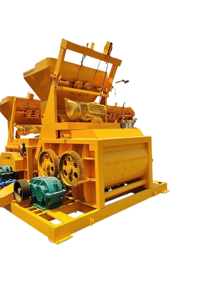 

Concrete mixer compulsory JS1500 horizontal twin shaft mixer cement mortar mixing plant