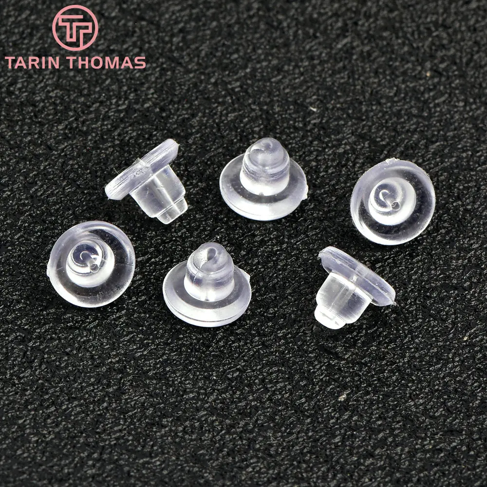 (4090) 100PCS 4x5MM 5x6MM White Rubber Earring Back Diy Jewelry Findings Accessories Wholesales