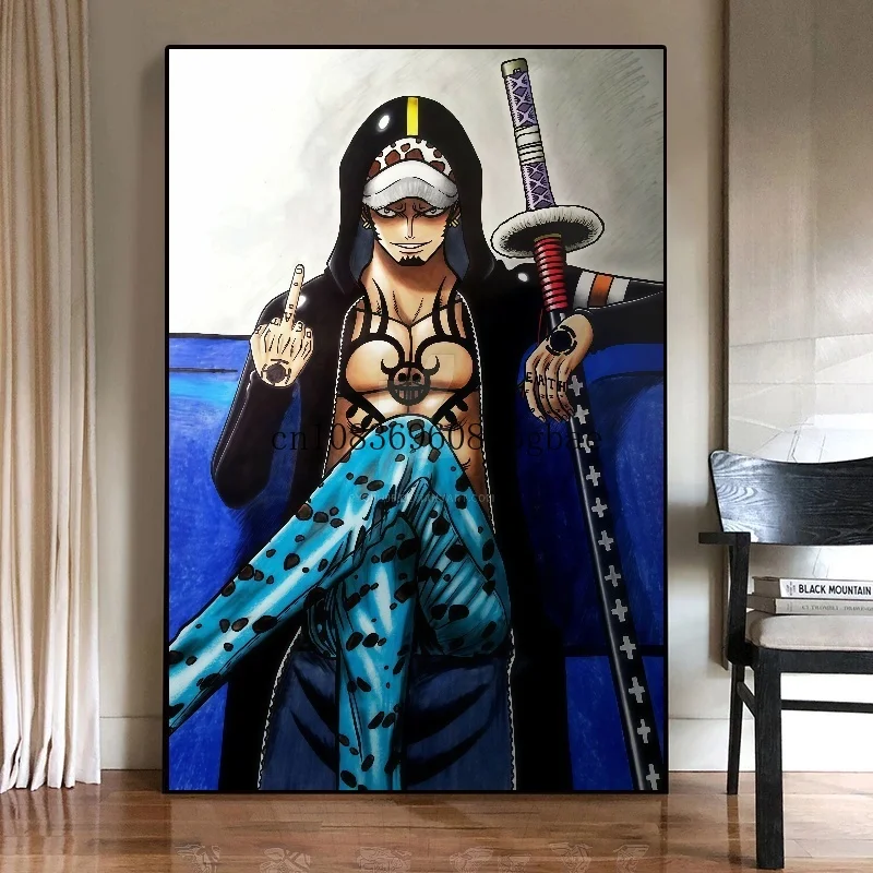 Lukisan Kanvas HD ONE PIECE Trafalgar D. Poster Hukum Air Dekorasi Rumah Anime Seni Dinding Gambar Dekorasi Rumah Hadiah Anak-anak