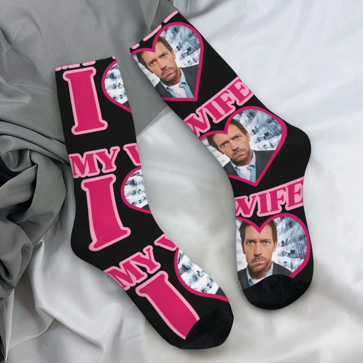 

Чулки I Love Gregory House, современные носки с рисунком MD, зимние носки против пота, женские и мужские мягкие дышащие носки для бега