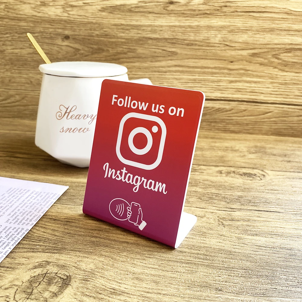 Получите Последователи с подставкой для крана NFC Небольшой размер Instagram Facebook Tiktok Подставка для дисплея NFC