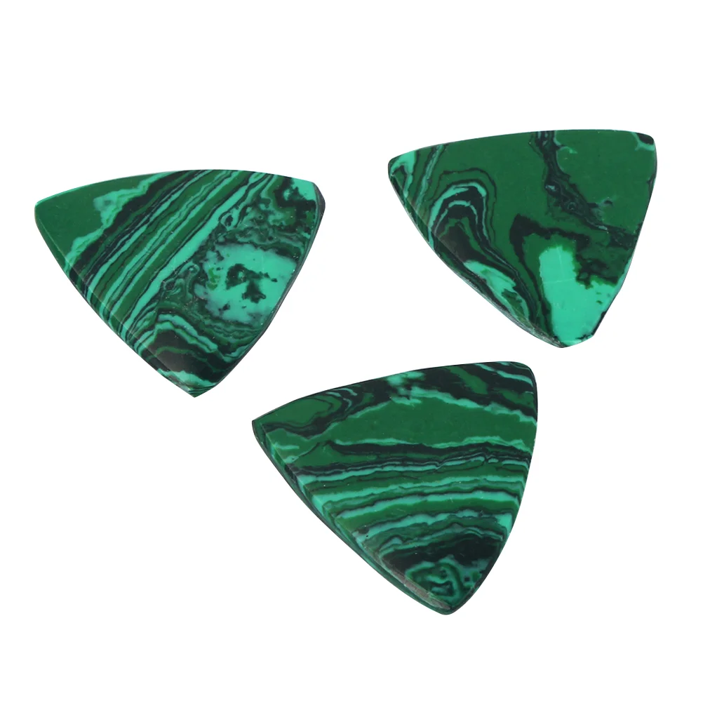 

3pcs Guitar Plectrum Picks 28*26*2mm Natural Stone Guitar Finger Pick Plectrum (Peacock Blue) guitar picks