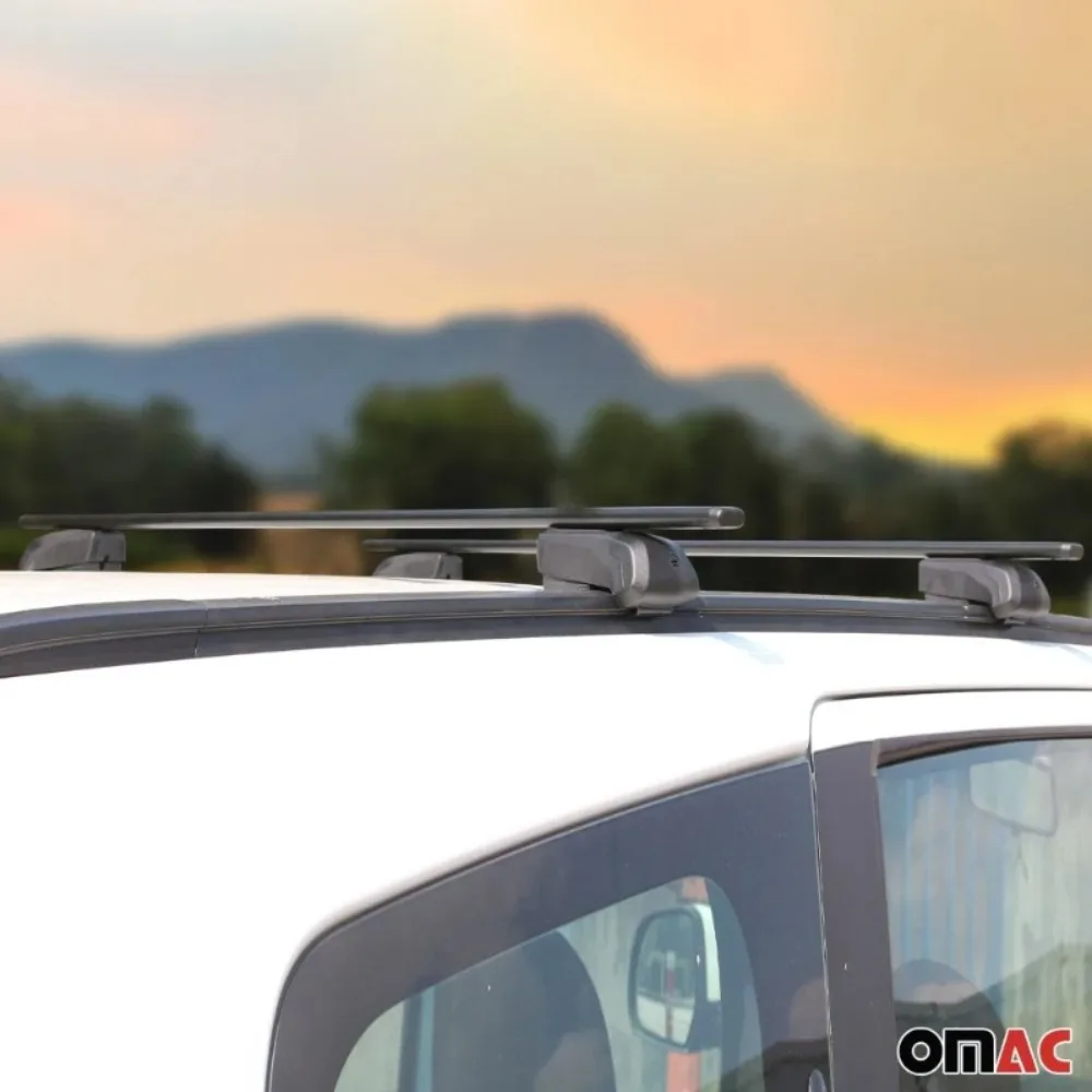 Enhance the car's luggage carrying capacity,Roof Rack Flush Rail Cross Bars Carrier Anti-Theft Lockable 47
