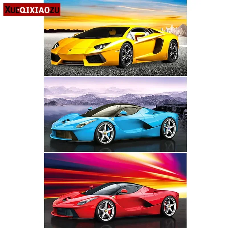 Diamond Embroidery Paintings Full Square/Round Cool Sports Car Series Children's Room Boy Car Cross Stitch Home Decoration Gift