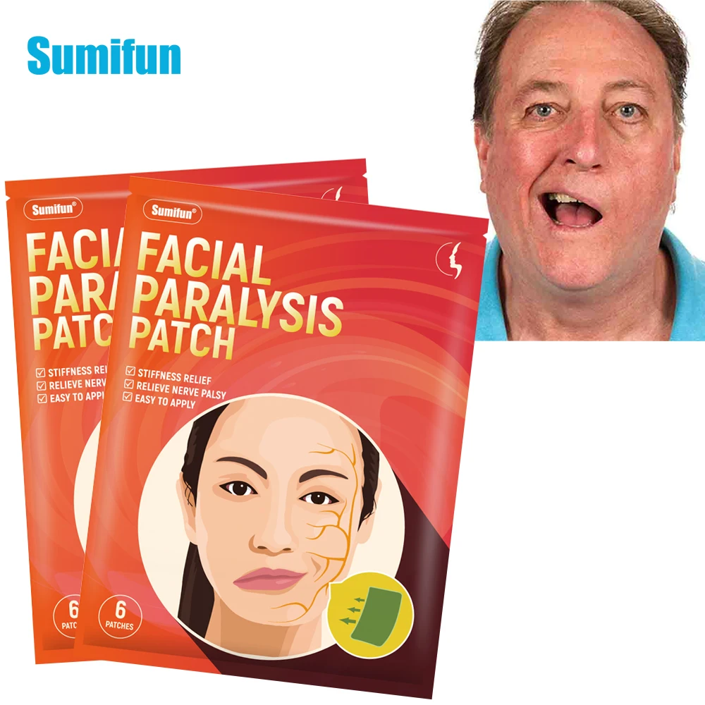 6Pcs Facial Paralysis Treatment Medical Plaster Face Neuritis Patch Nerve Palsy Soothing Stickers Beauty Health Care Patches