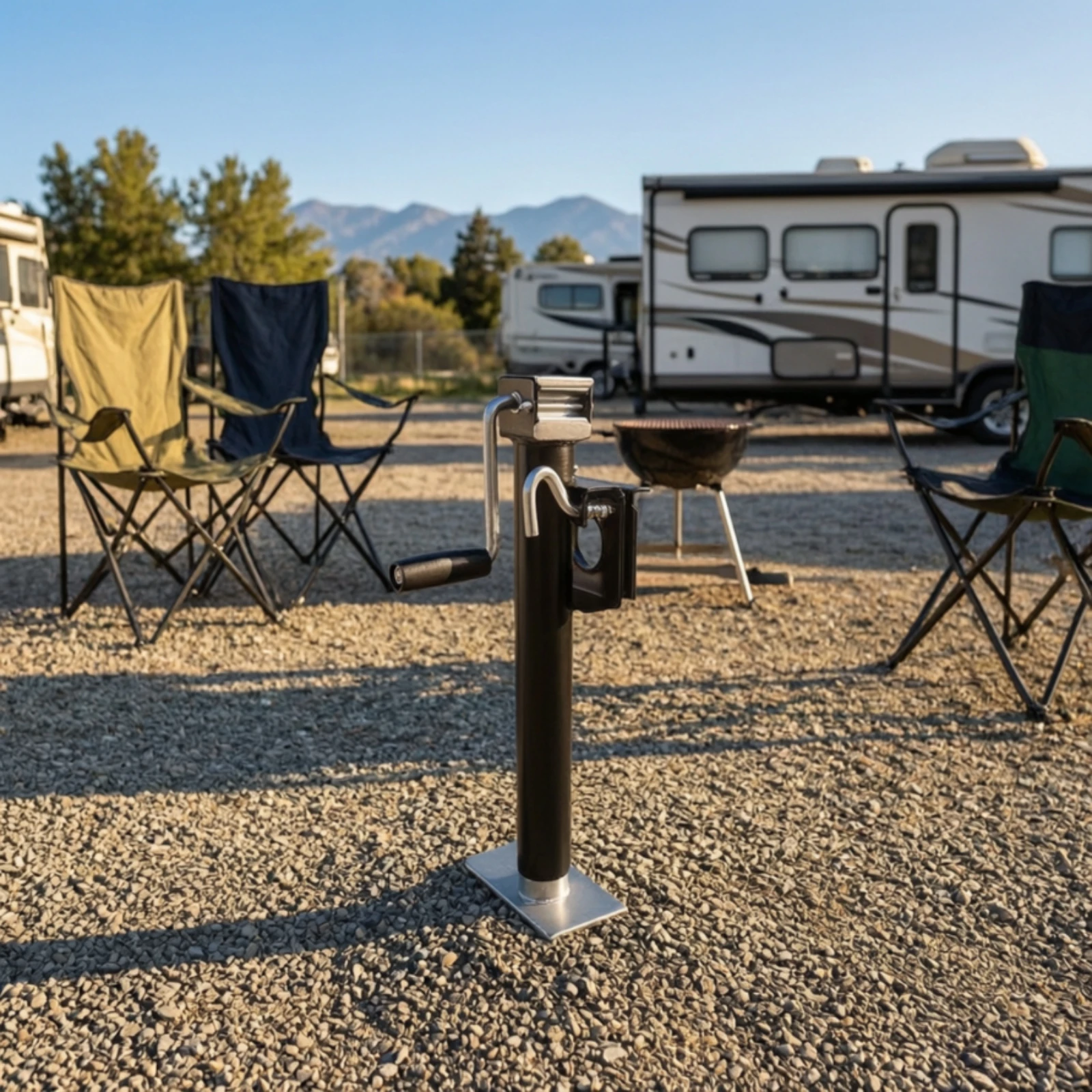 Side-Wind Trailer Jack Standard Side Wind Trailer Jack Sturdy Secure for RV Owners