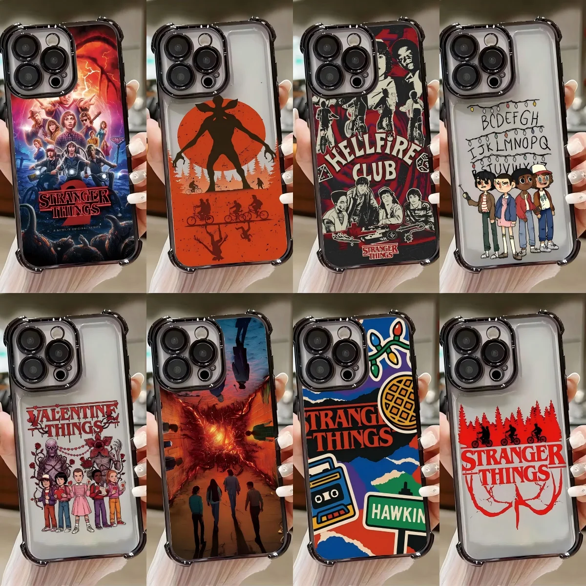 Plating Phone Case For Samsung S26 S25 S24 S23 S22 Note20 Edge Plus Ultra 4G5G Anti Fall Airbag S-Stranger-S S-Season T-Things-S