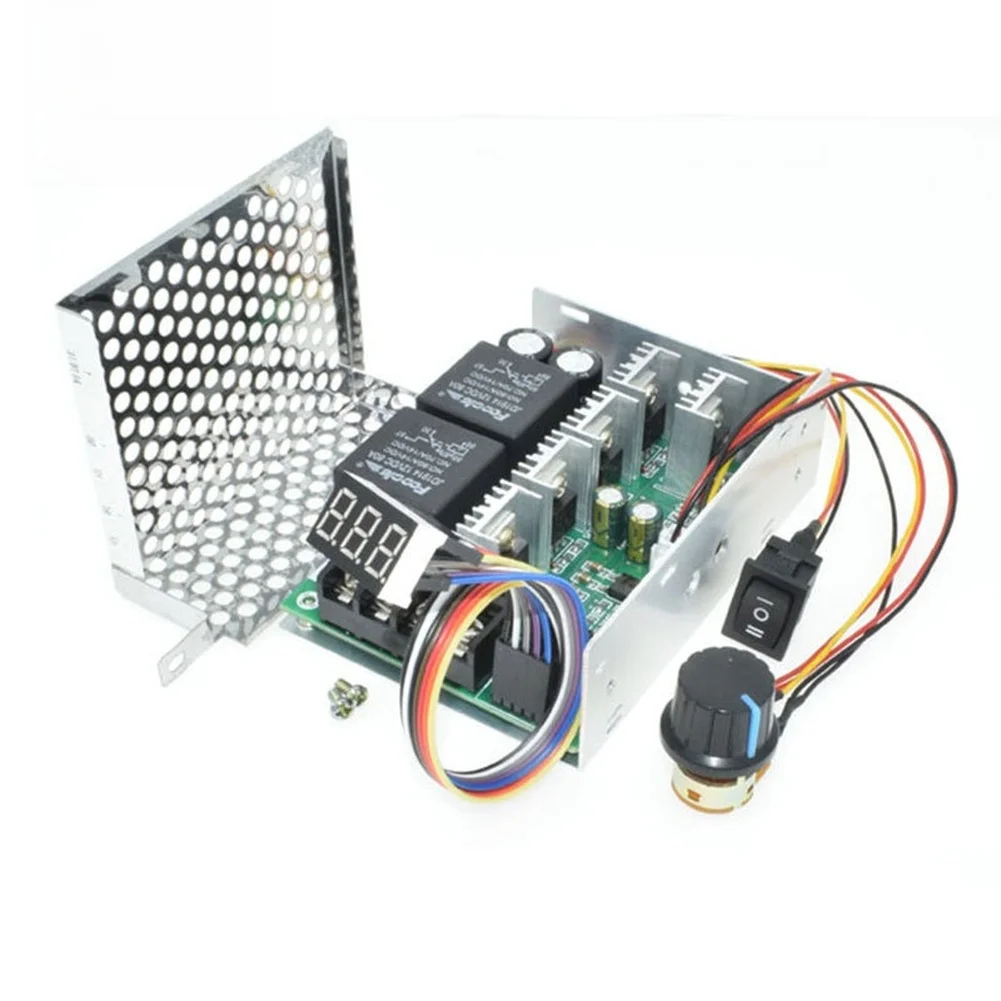 DC Motor Speed Controller with Digital Display 40A Load Rating and Forward Reverse Polarity Selection 10-55V Input
