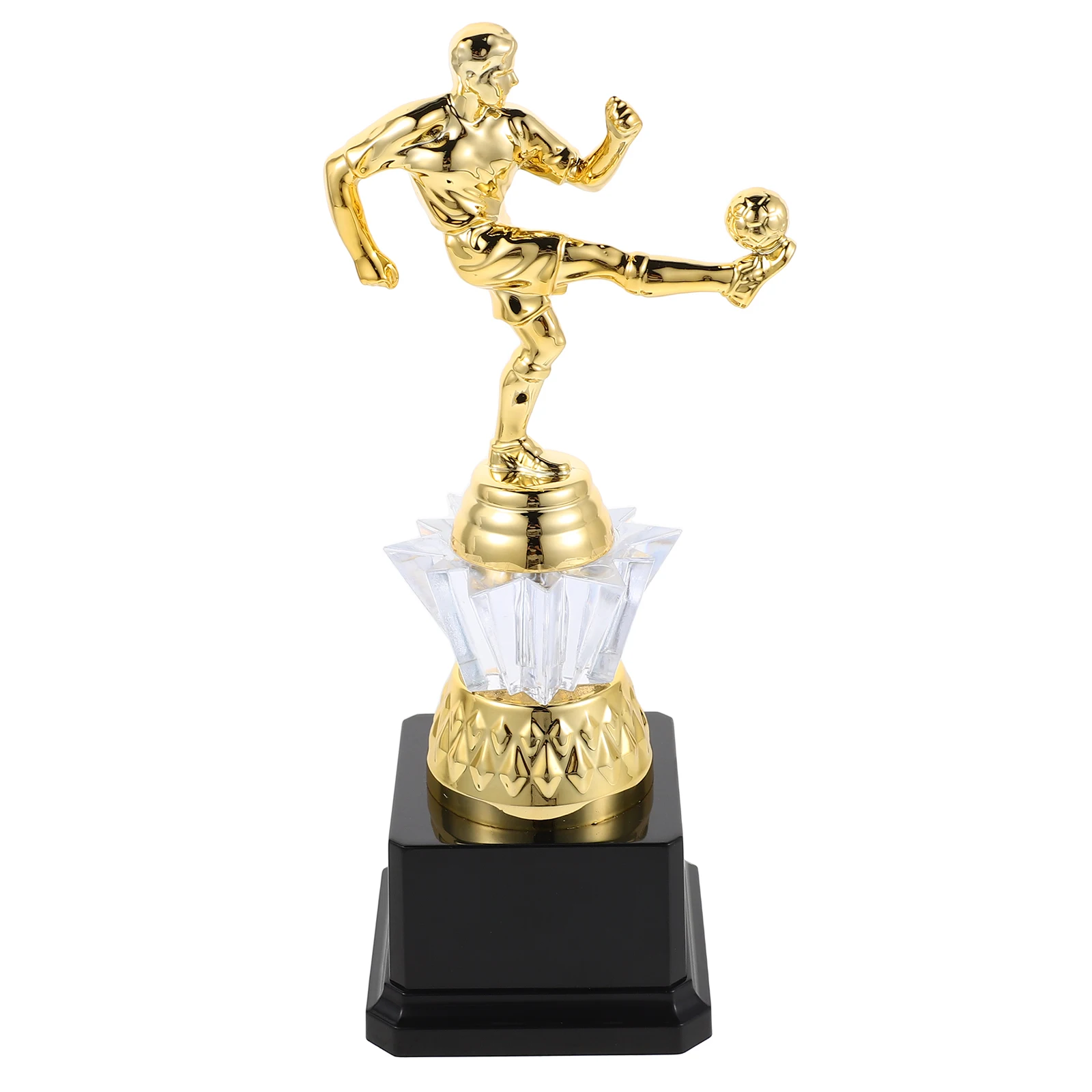 Goldene Trophäe, Fußballpreis, Kunststoff, Fußballmeisterschaft, Andenken, Jugendliga, Feier, Mitbringsel, Kindersporterkennung