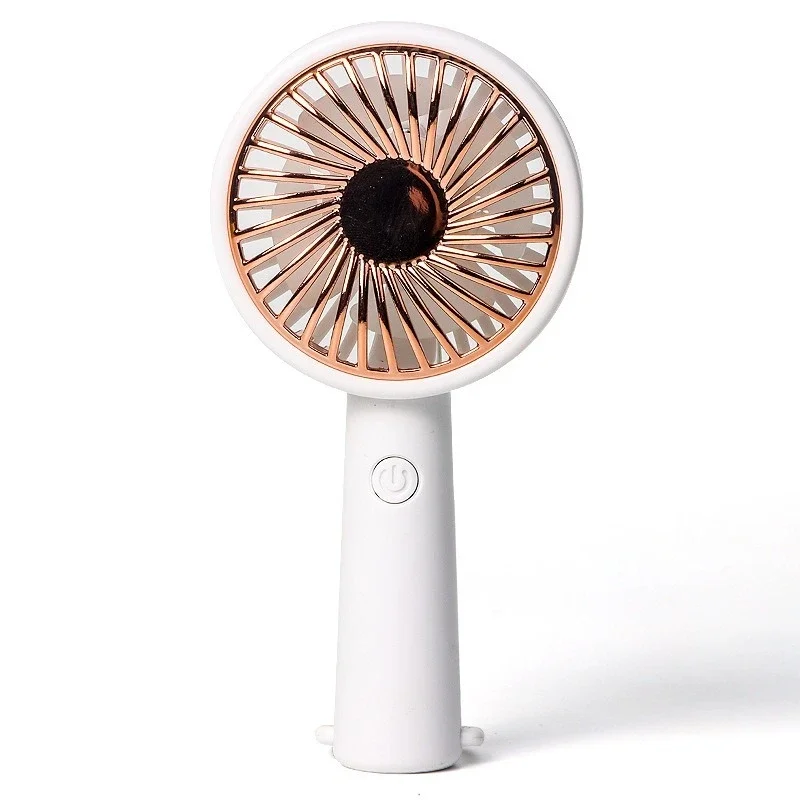 2024 New Handheld Small Fan Strong Wind Anti Slip Properties Portable Outdoor Student Dormitory Mini USB Rechargeable Fan