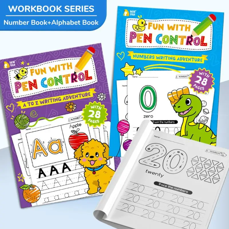 1Pcs Preschool Learning English Teaching Montessori Education Calligraphy And Painting Textbook For Child Read Workbook Alphabet