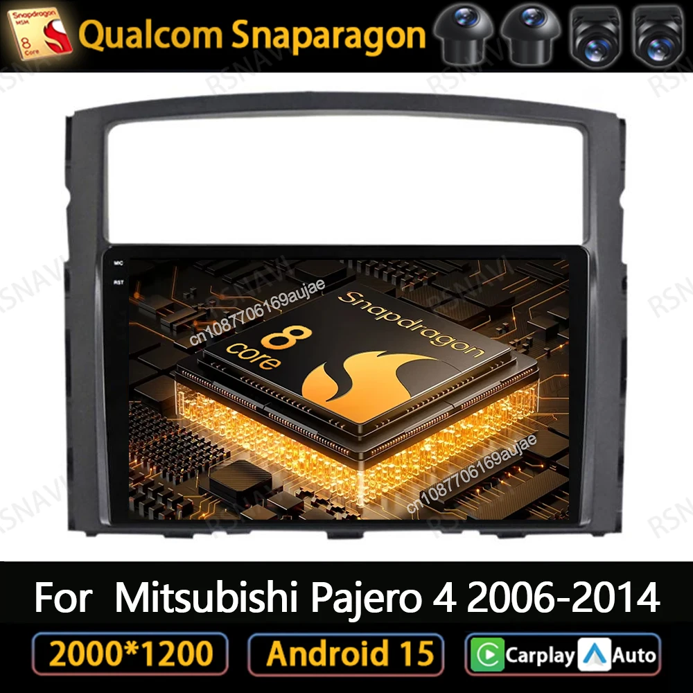 Android 15 Radio del coche para Mitsubishi Pajero 4 2006-2014 Citroen C5 nuevo escarabajo Dacia Sandero Tsuru 350z Isuzu Trooper Passat B8 M4