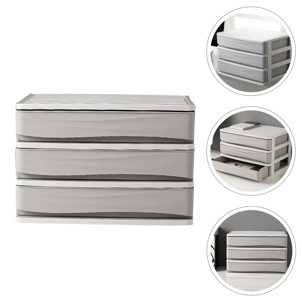 

Folders Office Desktop Storage Sundries Container Holder Drawer Cabinet Organizer Grey File