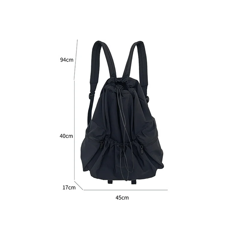 Zaino da donna con cassetto pieghettato alla moda zaino da donna con borsa da viaggio leggera Casual per studenti