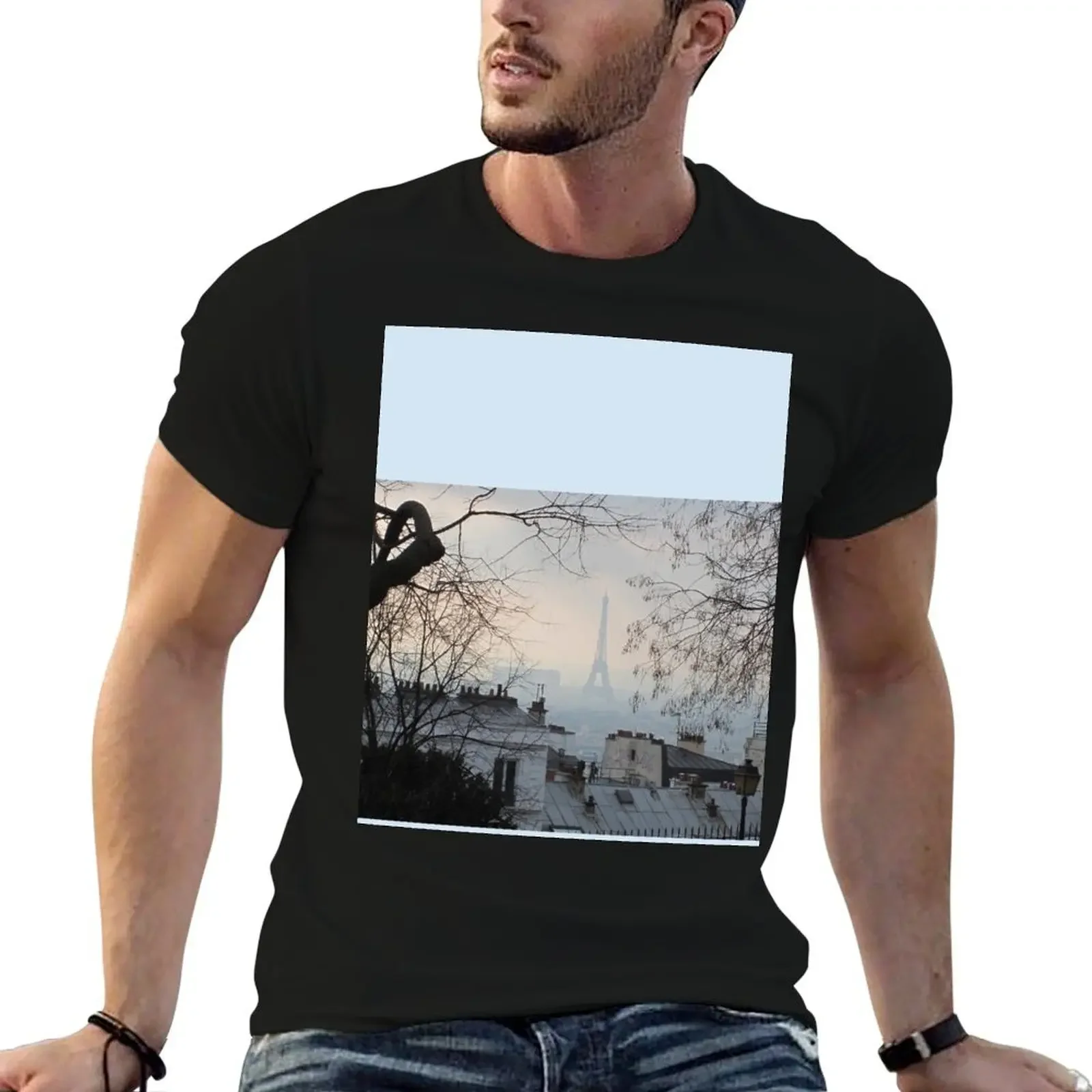 

Paris City View from Montmartre T-Shirt korean fashion funny gifts mens t shirts