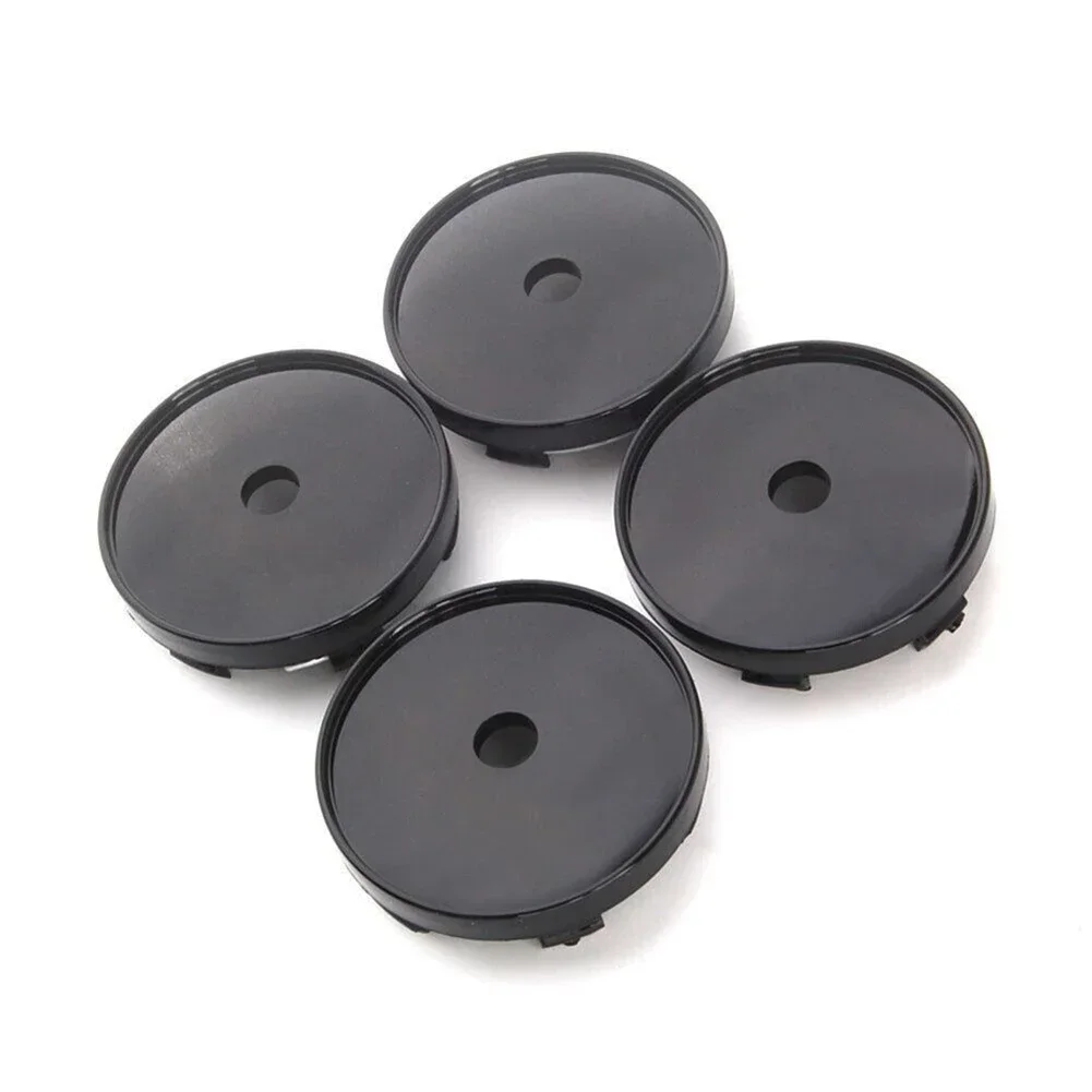 4pcs 60mm Black Wheel Center Hub Cap Wheel Hubs Center Hub Cap Wheel Rim Hub Cover Cap Model-Caps Auto Decoration Car Accessorie