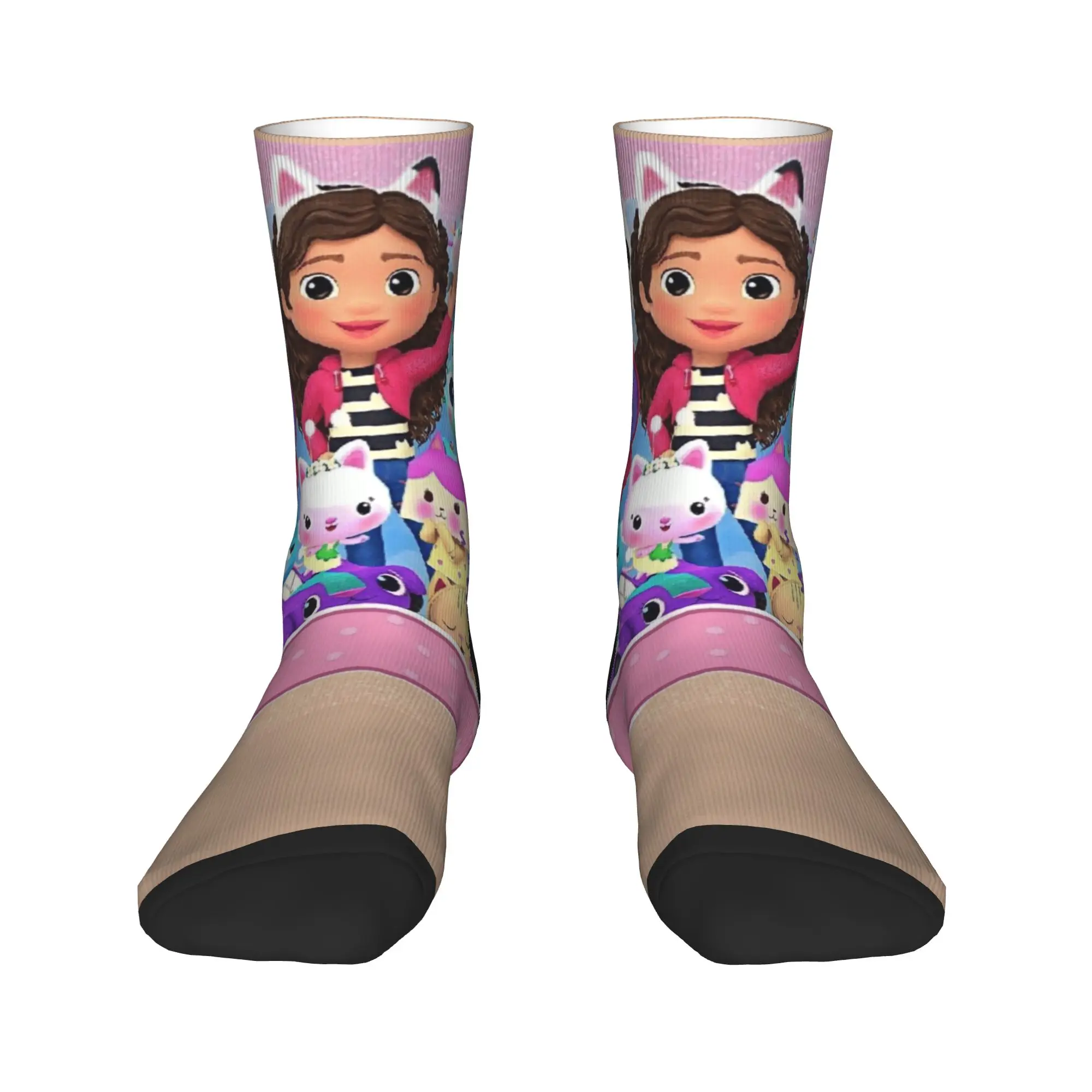 G-Gabby's Dollhouse Calze Calzini eleganti Coppia Calzini medi morbidi Autunno Corsa Sport Grafica Calzini antiscivolo Idea regalo