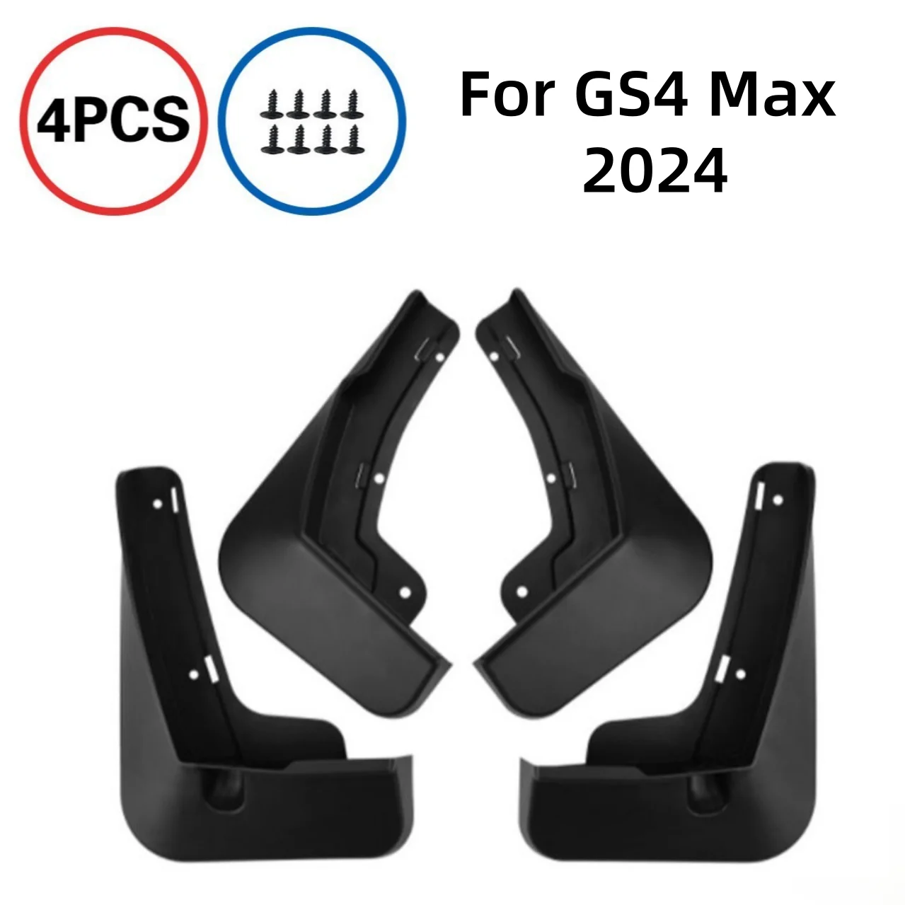 

Hot Selling 4pcs PP Mudguards For GS4 Max 2024 Auto Mudflaps Mud Splash Guards Black Front Rear Fenders Protector Tools