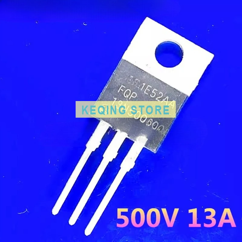 10PCS Used+Not NEW+Send after Measure  FQP13N50C 13N50 WFF13N50 TO-220 iron head MOS FET has been tested