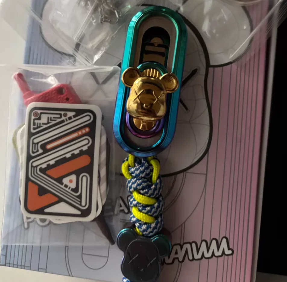 Used EDC POLYBEAR x W1111 POPPING SLIDERS Keychain fidget slider decompression toy