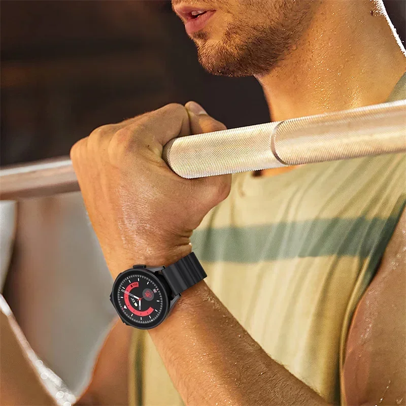 حزام ساعة المحيط لساعة سامسونج جالاكسي 6 4-كلاسيكي/5-Pro-3/active 2/Gear سيليكون 22 مللي متر 20 مللي متر سوار هواوي GT 2 3 pro حزام