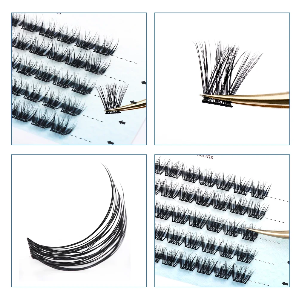 Wendy Lashes Cluster Eyelash Extension DIY Natural Style Eyelashes Pieces Handmade Individual Fake Eyelashes Bundles Makeup