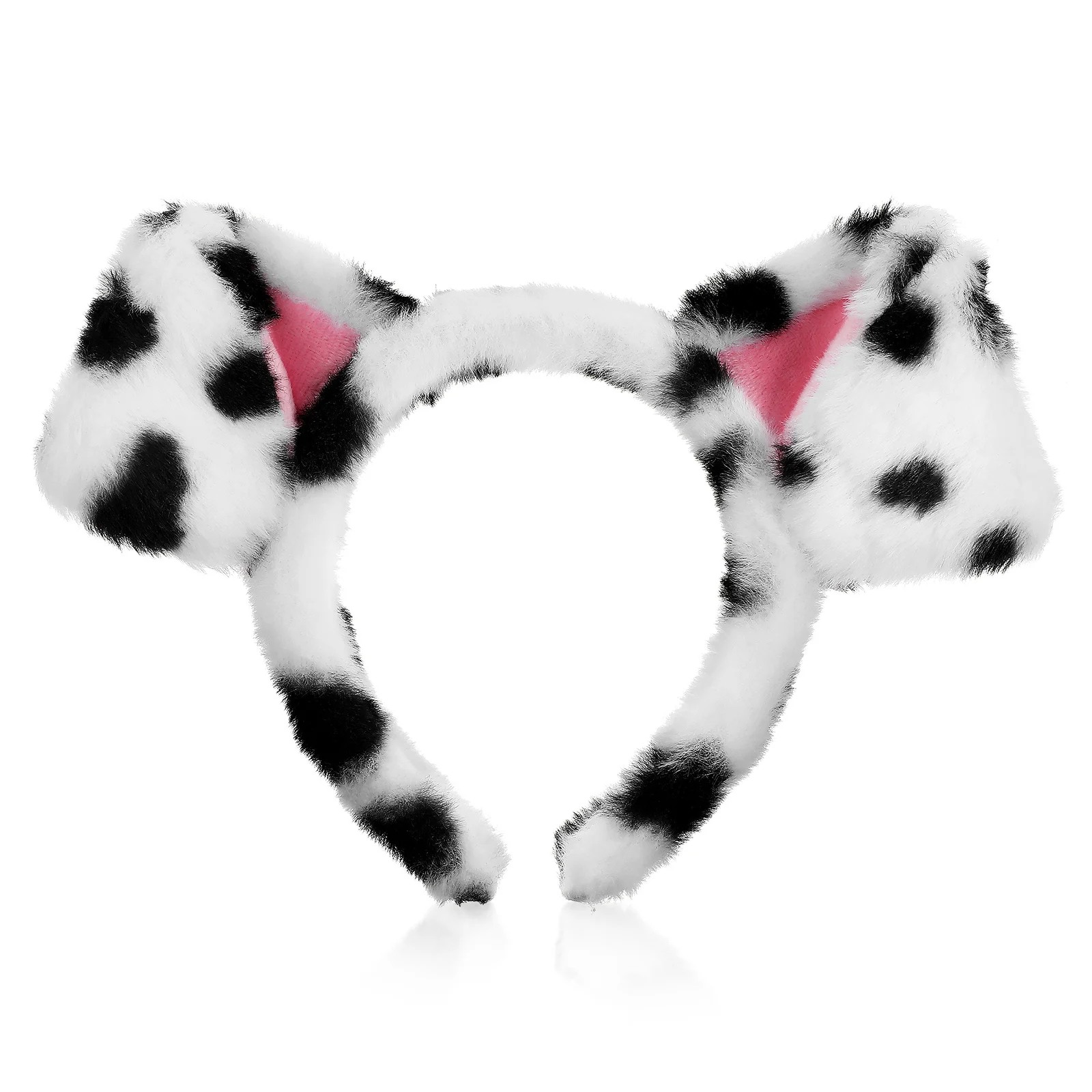 

Dalmatian Makeup Headbands Hair Rabbit Animal Ear Fluffy Fabric Costume Hairband Baby Headphones