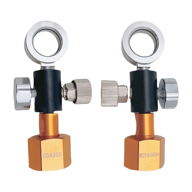 Thread Converts Adapter CO2 Metal CO2 Filling Adapter Bottle Refill Adapter with Relief Valves Suitable for CO2 Dropship