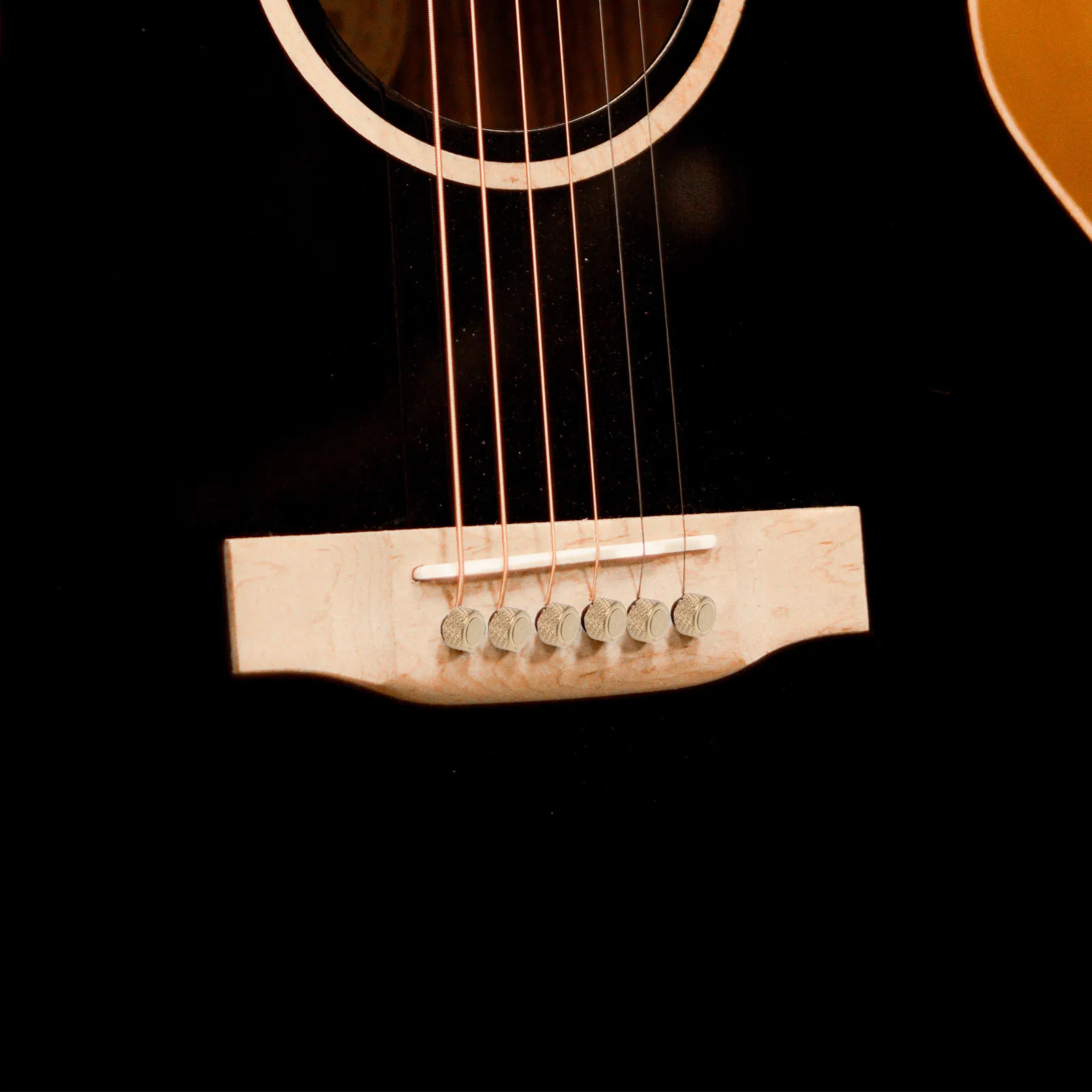 

1 Set Guitar Bridge Pins Durable Metal Acoustic String Fixing Pegs Secure Fit Enhanced Sustain Portable Storage Replacement Bone