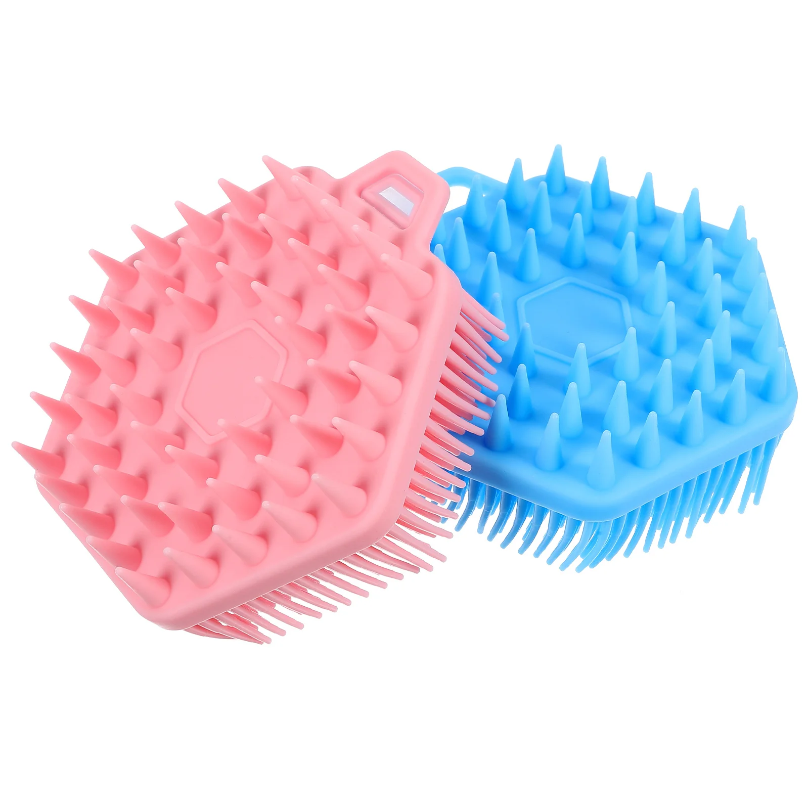 

2Pcs Exfoliating Silicone Shower Brush Hair Scalp Scrubber Dual Side Body Scrubber Bath Scalp Massager Accessory