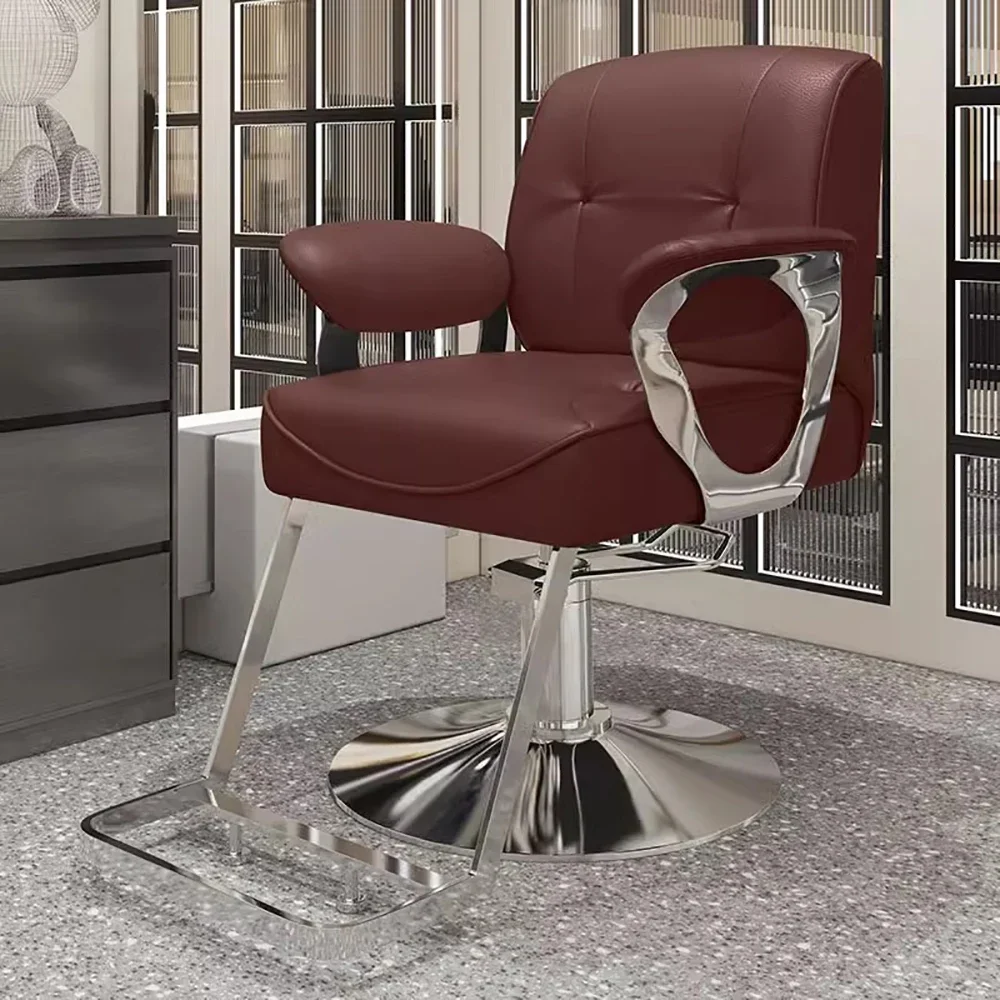 Modern Elastic Barber Chair Aesthetic Delicate Fashion Stylist Salon Chair Beauty Swivel Cadeira De Barbeiro Salon Furniture