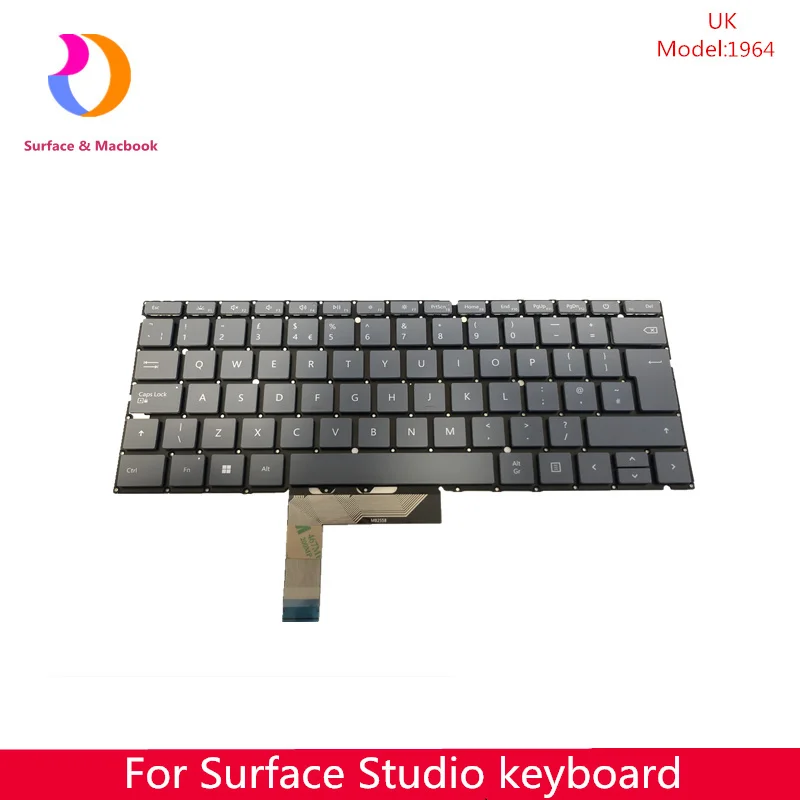 Original New For Microsoft Surface Studio 1964 Keyboard UK Gray