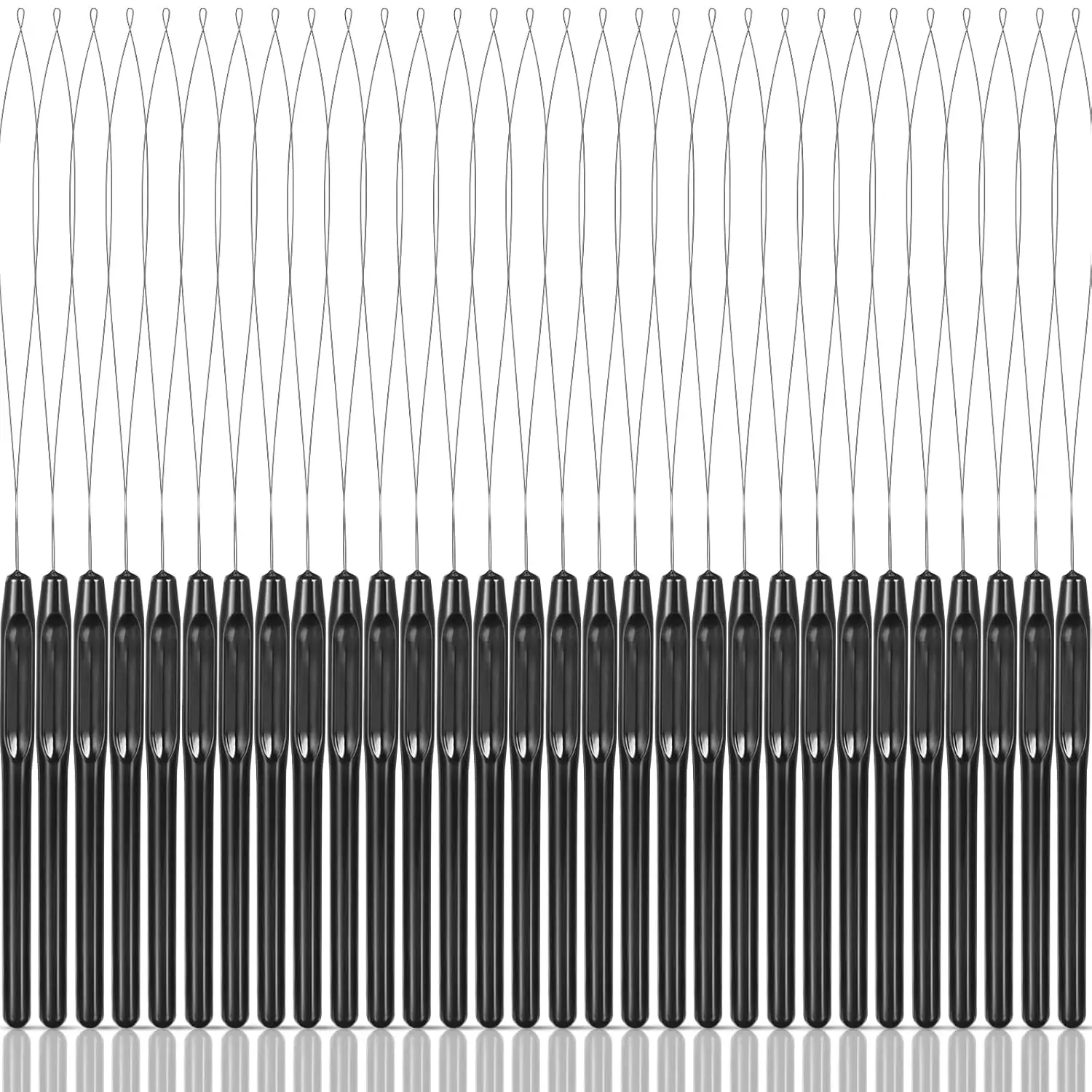 

ARLANY 40 шт. пластиковый нитевдеватель для волос, игольчатый нитевдеватель, тянущий крючок, игольчатый бисер, устройство для наращивания перьев, инструмент с крючком «сделай сам»