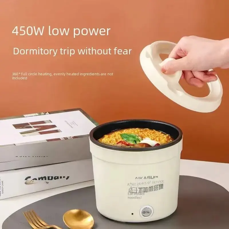 1.2L 220/110V Mini Electric Cooker Household Student Dormitory Mini Non-stick Pan Hot Pot Rice Cooker Multifunction Cooking Po