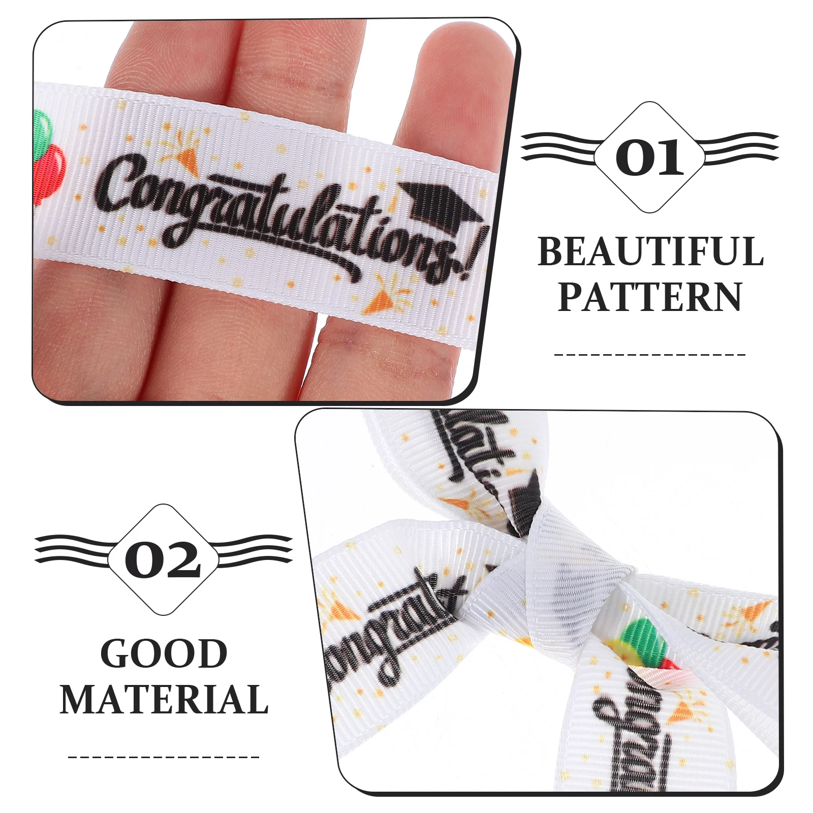 

1 Roll Decorative For Gift Wrapping Craft Packaging Graduation Bouquet Diy Ribbon Decor Satin Ribbon Strip Present Box Wedding