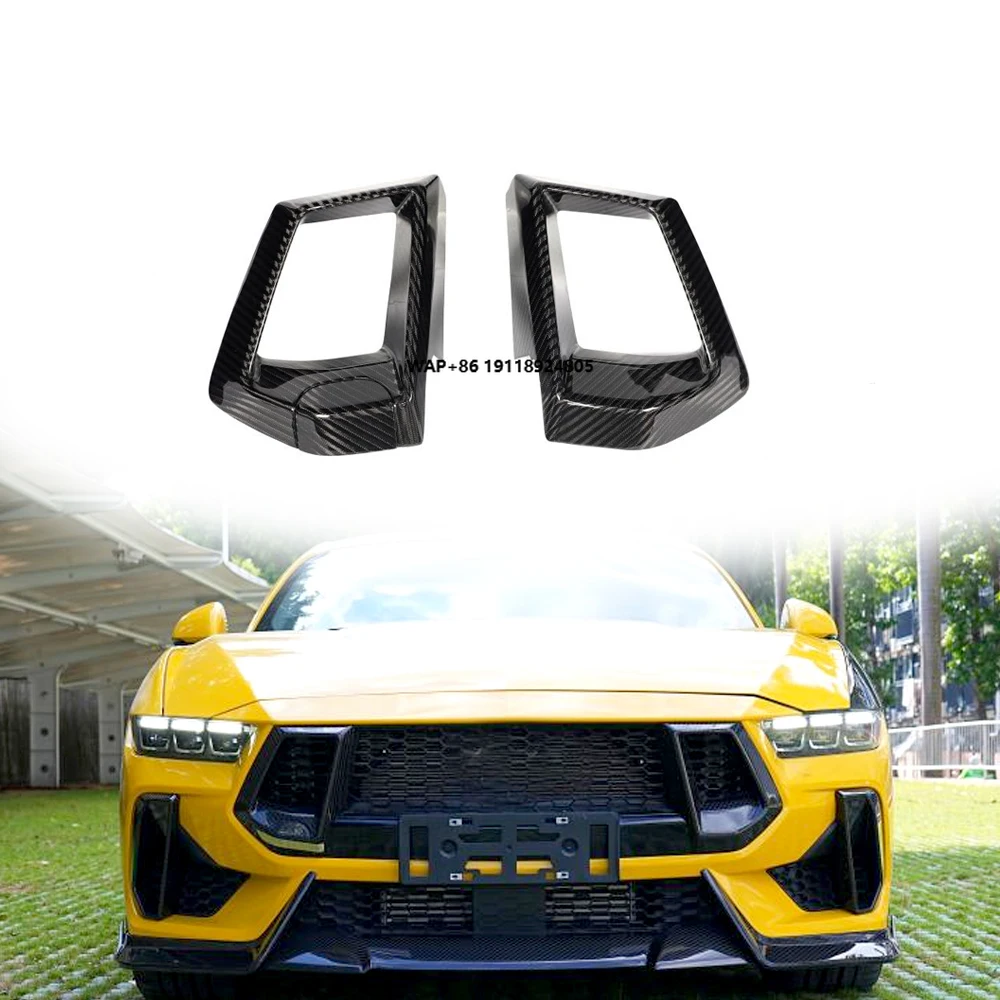 

Dry Carbon Fiber S650 Front Bumper Grille Cover Trim Accessories for 2024 F-ord Mustang S650 GT Coupe