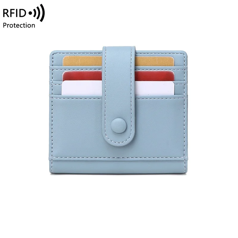 

High Quality RFID Blocking Anti-theft Wallet Credit Card Holder Fashion Unisex PU Wallet Coin Money Short Purse Anti-magnetic