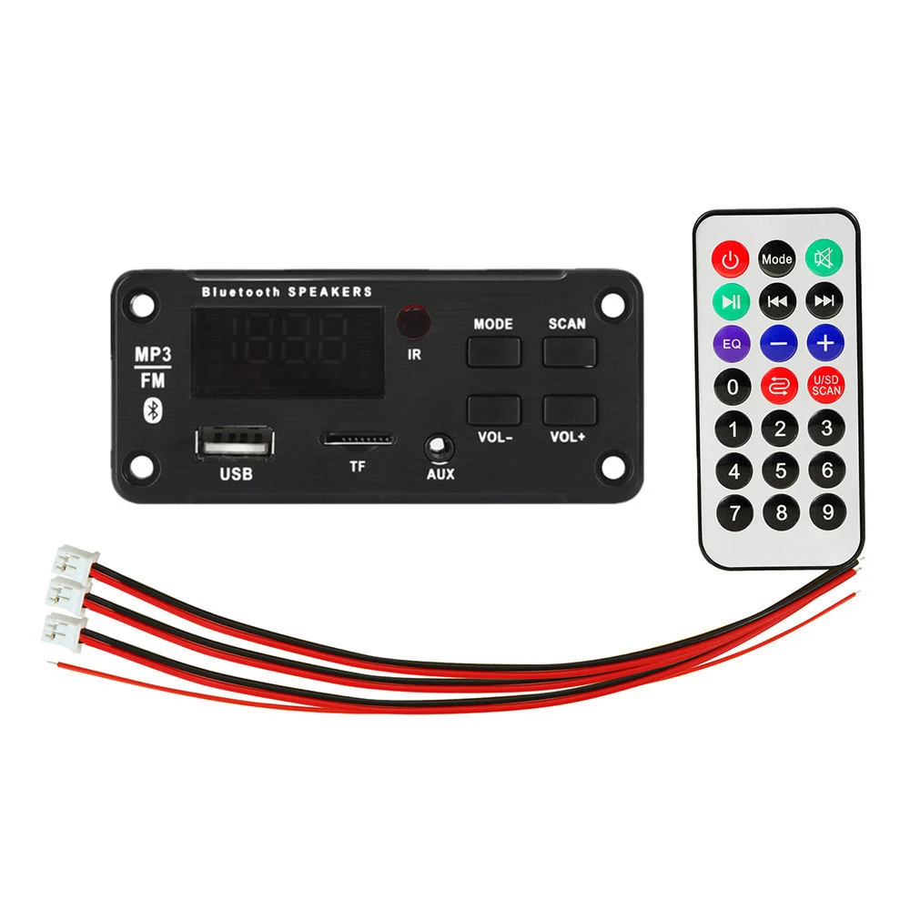 Stylish-MP3 Bluetooth Decoder Board 2X25W USB FM Radio TF USB 3.5 MM AUX Music Player For Car Accessories DIY KIT