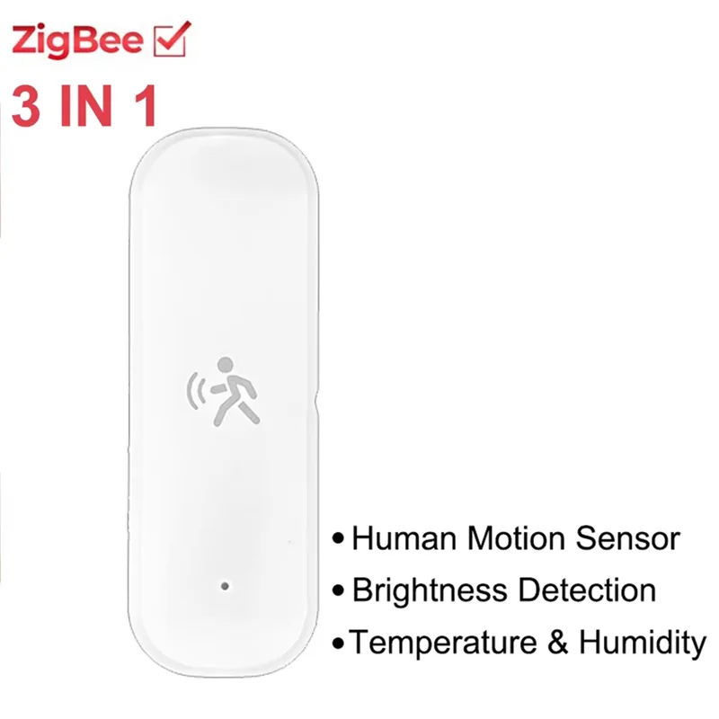 

【B74A】Tuya Zigbee Smart Pir Датчик движения 3в1 10G Радар Mmwave Датчик температуры и влажности Датчик света для охранной сигнализации