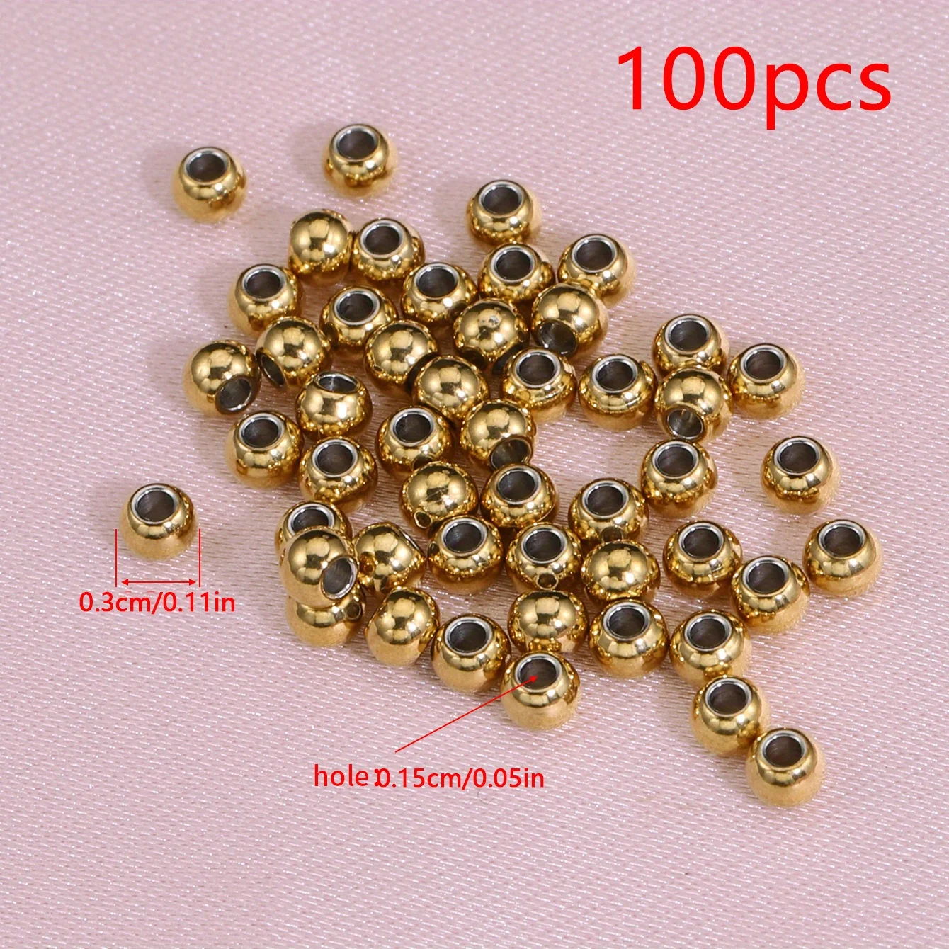 100 stks 2/3/4/5/6/8/10mm Metalen Spacer Kralen Ronde Kralen voor DIY Armband Sleutelhanger Hanger Sieraden Maken Accessoires