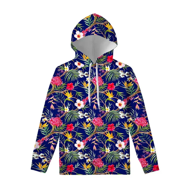 

Tiki Animals Hawaiian Print Hoodies For Men Pullover Autumn Winter Fashion Street Oversize Women Kid Sweatshirts Daisy Sportwear