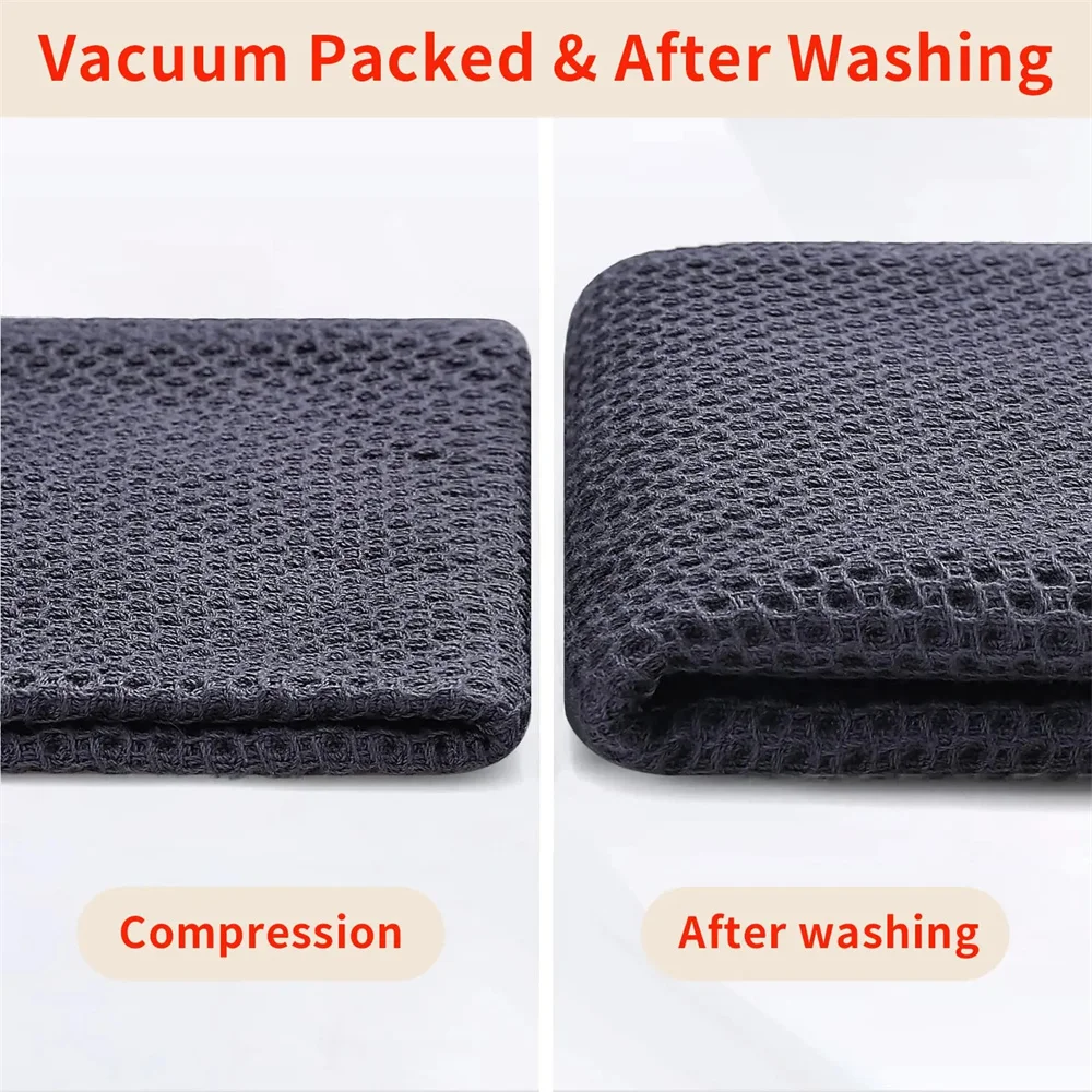 Homaxy 100% Cotton Towel For Kitchen Waffle Weave Kitchen Towel Super Absorbent Dishcloth Quick Drying Cloth Home Cleaing Tools