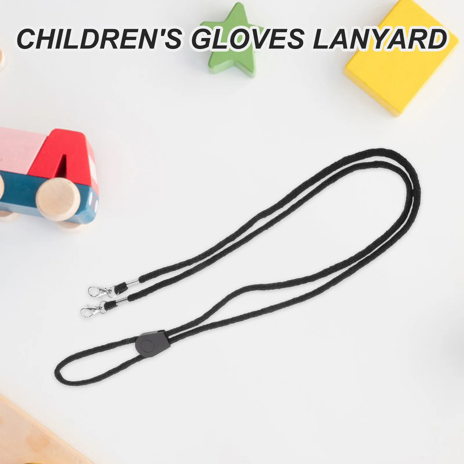 

4Pcs Kids Ski Glove Leashes Adjustable Anti-Lost Neck Lanyard Rope Quick Release Metal Clips Children Snowboarding Winter