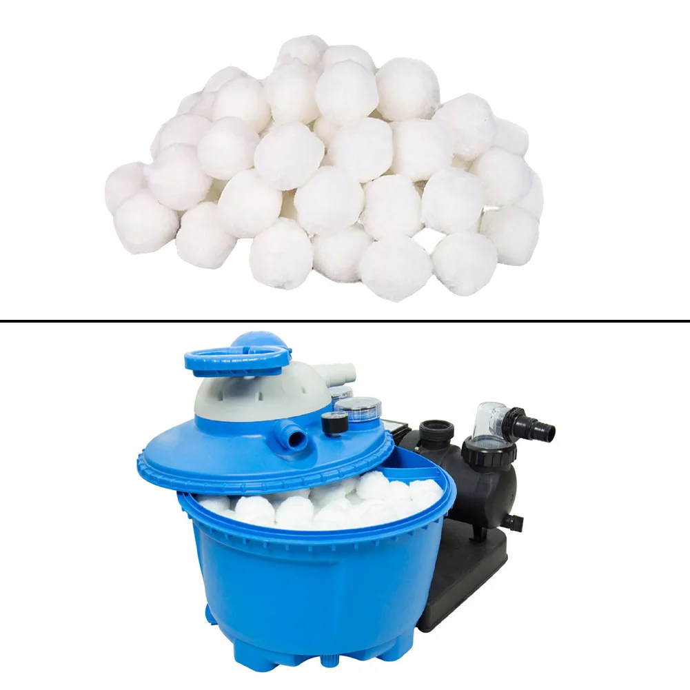 Cleaning Ball Pool Filter Balls 40mm 500g Fiber Media For Swimming Pool White Cleaning Cotton Ball High Quality